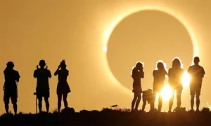 Millions across Europe watched a rare total solar eclipse as parts of Spain and nearby regions briefly fell into darkness before the Perseid meteor shower.